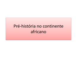 Pré-história do continente africano