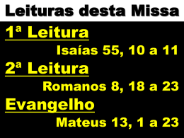 D&eacute;cimo Quinto Domingo do Tempo Comum Ano A