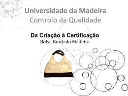 Processo de Cria&ccedil;&atilde;o - Universidade da Madeira