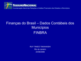 Finanças do Brasil - dados contábeis dos municípios - Finbra