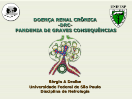 DOENÇA RENAL CRÔNICA - Sociedade Brasileira de Nefrologia