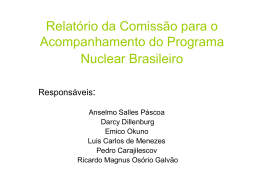 Relatório de Acompanhamento do Programa Nuclear