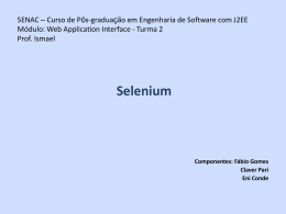 Componentes do Selenium - PUC-Rio