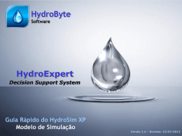 HydroSimXP Simulation Model Quick Reference 1.4