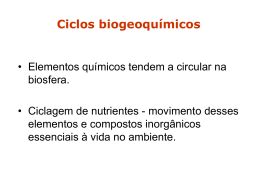 Ciclos biogeoquímicos - Unifal-MG