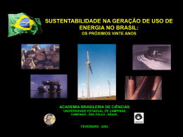 sustentabilidade na geração de uso de energia no brasil