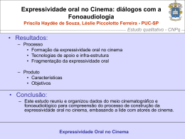 Expressividade oral no Cinema: diálogos com a Fonoaudiologia