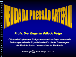 medida da pressão arterial - Escola de Enfermagem de Ribeirão Preto