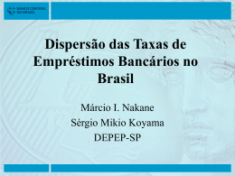 Dispers&atilde;o das Taxas de Empr&eacute;stimos