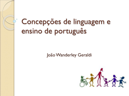 Concepções de linguagem e ensino de português