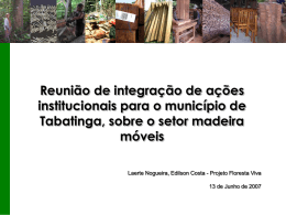 Reuni&atilde;o de integra&ccedil;&atilde;o de a&ccedil;&otilde;es institucionais para o munic&iacute;pio de