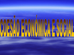 Coesão económica e social - Sociologia e Desenvolvimento