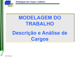 Modelagem dos Cargos e Salários