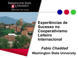 Experi&ecirc;ncias de Sucesso no Cooperativismo Leiteiro Internacional