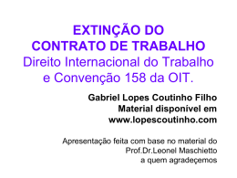 extin&ccedil;&atilde;o do contrato de trabalho