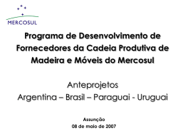 Proposta desenvolvimento de fornecedores