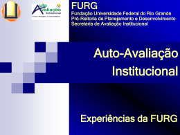 AUTO-AVALIAÇÃO INSTITUCIONAL