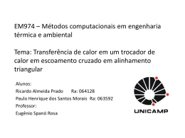 EM974 – Métodos computacionais em engenharia térmica e