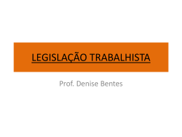LEGISLA&Ccedil;&Atilde;O TRABALHISTA