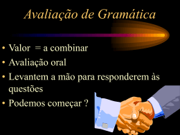 avaliação de gramática .