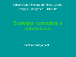 O que &eacute; Ecologia Energ&eacute;tica?