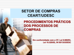 Treinamento Procedimentos Práticos dos Processos - Ceart