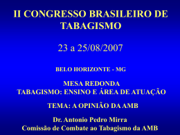 ii congresso brasileiro de tabagismo