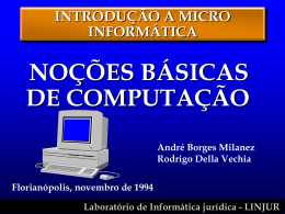 INTRODU&Ccedil;&Atilde;O A MICRO INFORM&Aacute;TICA