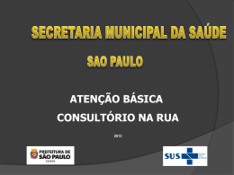 Consultório na Rua - Prefeitura de São Paulo