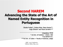 Second HAREM - LREC Conferences