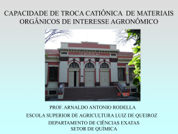 capacidade de troca catiônica (CTC) - escola superior de agricultura