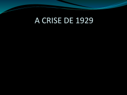 A CRISE DE 1929