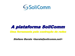 A plataforma SoliComm Uma ferramenta pela