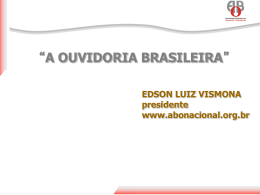 A Ouvidoria Brasileira_Edson Vismona (ABO)