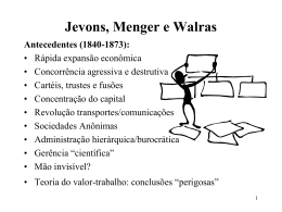Jevons, Menger e Walras