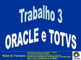 Trabalho 3 ORACLE e TOTVS mai11 - SIT2011-1