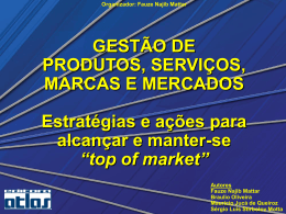 Gest&atilde;o de Produtos, Servi&ccedil;os, Marcas e Mercados