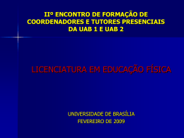 Projeto Pedagógico - UnB - Universidade de Brasília