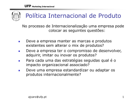 Politica internacional produto