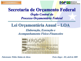 Lei Or&ccedil;ament&aacute;ria Anual &ndash; LOA