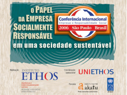 PPT: Plenária do Instituto Ethos