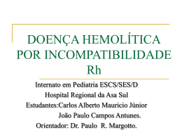 Doença hemolítica por incompatibilidade Rh