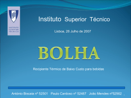 Apresenta&ccedil;&atilde;o - T&eacute;cnico Lisboa