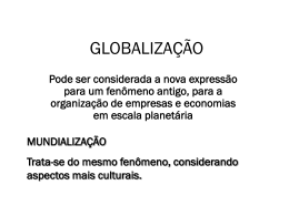GLOBALIZAÇÃO