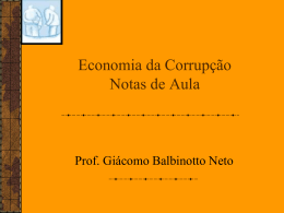 Economia da Corrupção - Programa de Pós