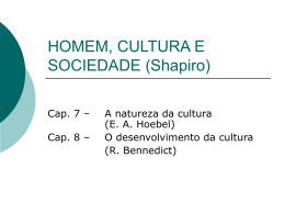 HOMEM, CULTURA E SOCIEDADE (Shapiro)