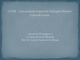 UFTM – Universidade Federal do Triângulo Mineiro Curso de Letras