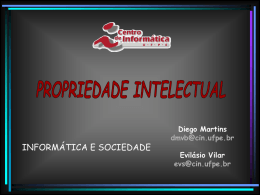 PropriedadeIntelectual - Centro de Inform&aacute;tica da UFPE