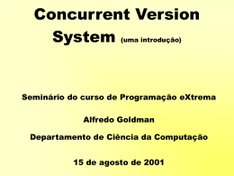 Concurrent Version System (uma introdução)