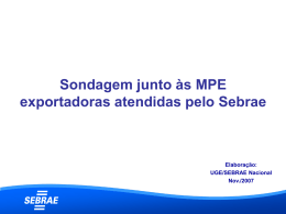 Apresentação- 41ª reunião MPE Exp. SEBRAE